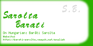 sarolta barati business card