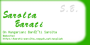 sarolta barati business card